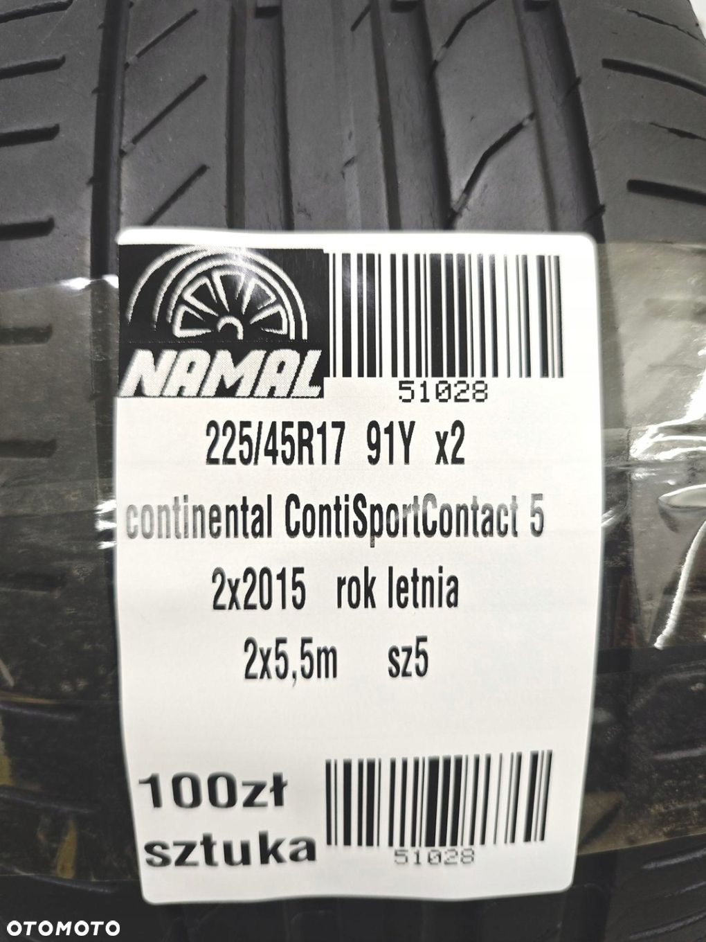 225/45r17 continental opony letnie 5,5mm 51028 - 8