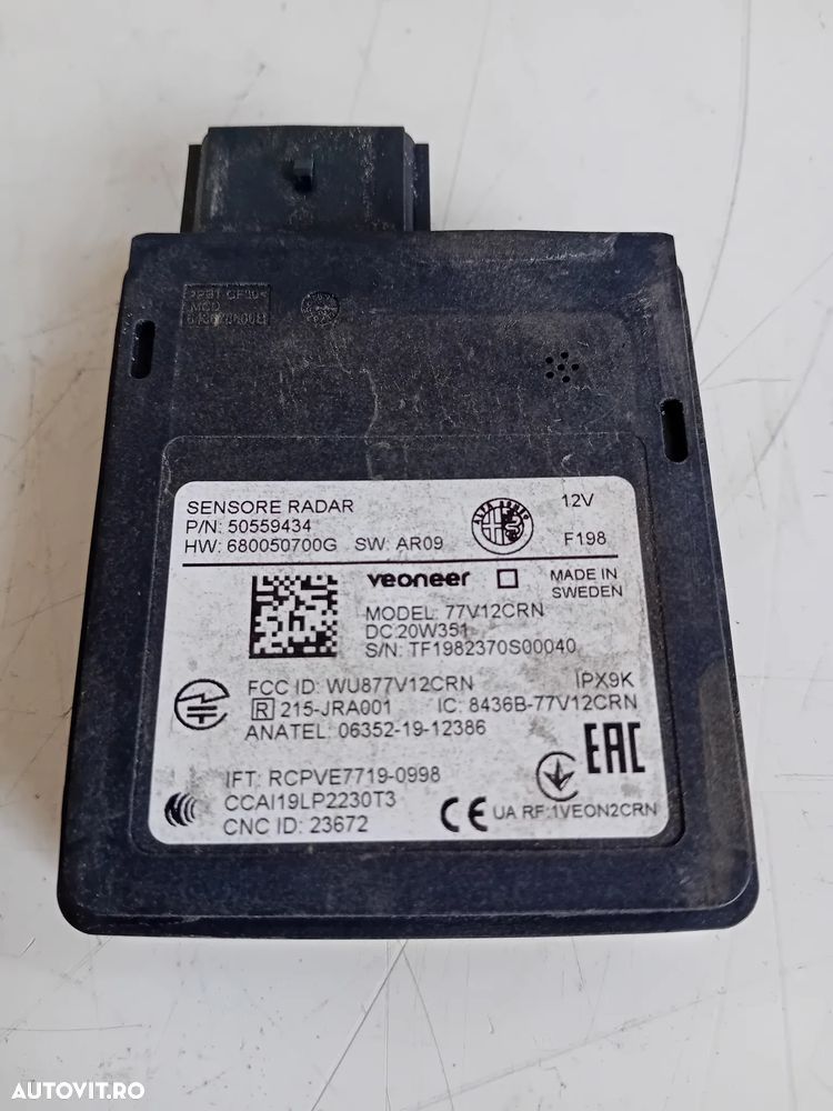 Senzor Unghi Mort Radar Side Assist Alfa Romeo Stelvio 2017-2022 Cod 50559434 - 5