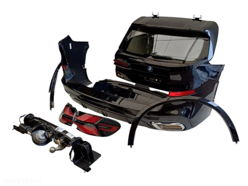 BMW X5 G05 ZDERZAK KLAPA LAMPY HAK TYŁ KOMPLETNY Black Sapphire metallic 475 - 10