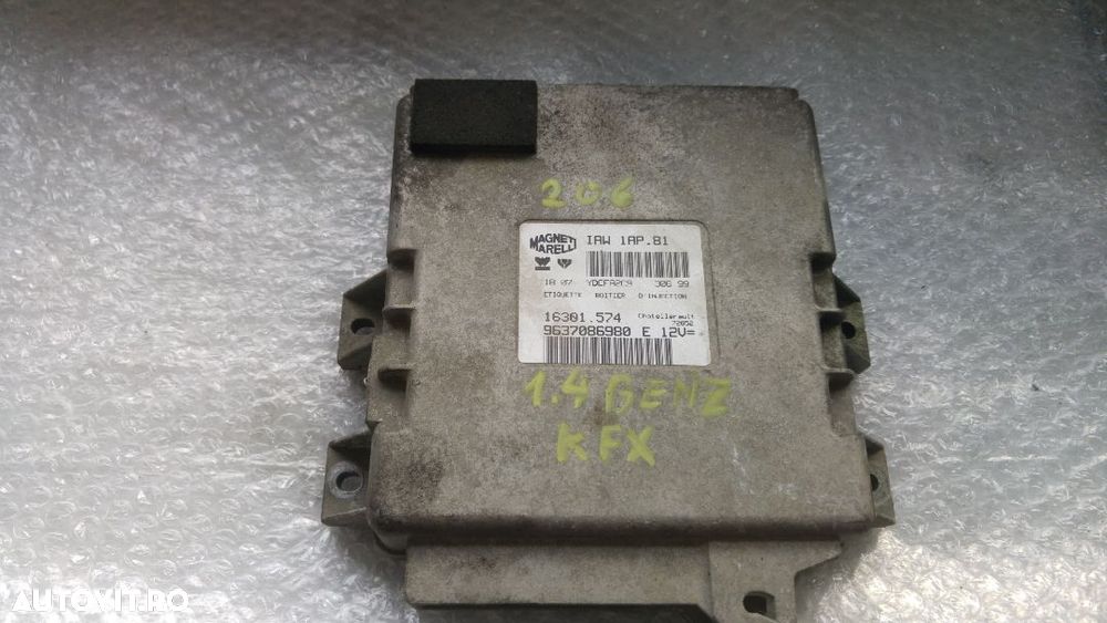 calculator motor ecu 1.4 b kfx peugeot 206 9637086980e 16301574 - 1
