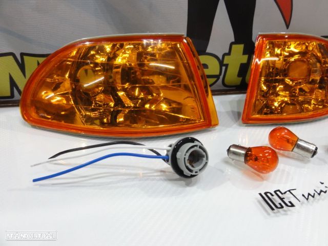 KIT Piscas frontais laranja Euro Look HONDA CIVIC 92-95 4 Portas EG8, EG9, EH8, EH9 + Lâmpadas + sockets Look Americano Com função de mínimo e pisca - 3