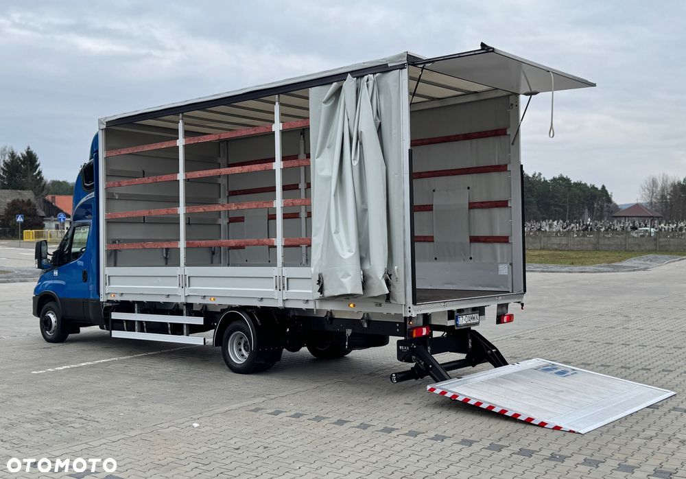 Iveco Daily 2023r Hi-Matic‼️70C21H‼️Winda Bar 1000KG // Plandeka 15 Palet Firanka‼️Spanie z tyłu Spojtrak XL Poduszki Pneumatyczne Wysokość rampowa Full LED Tempomat Salon Polska DMC7200KG Faktura Vat 23% TwinCab - 8