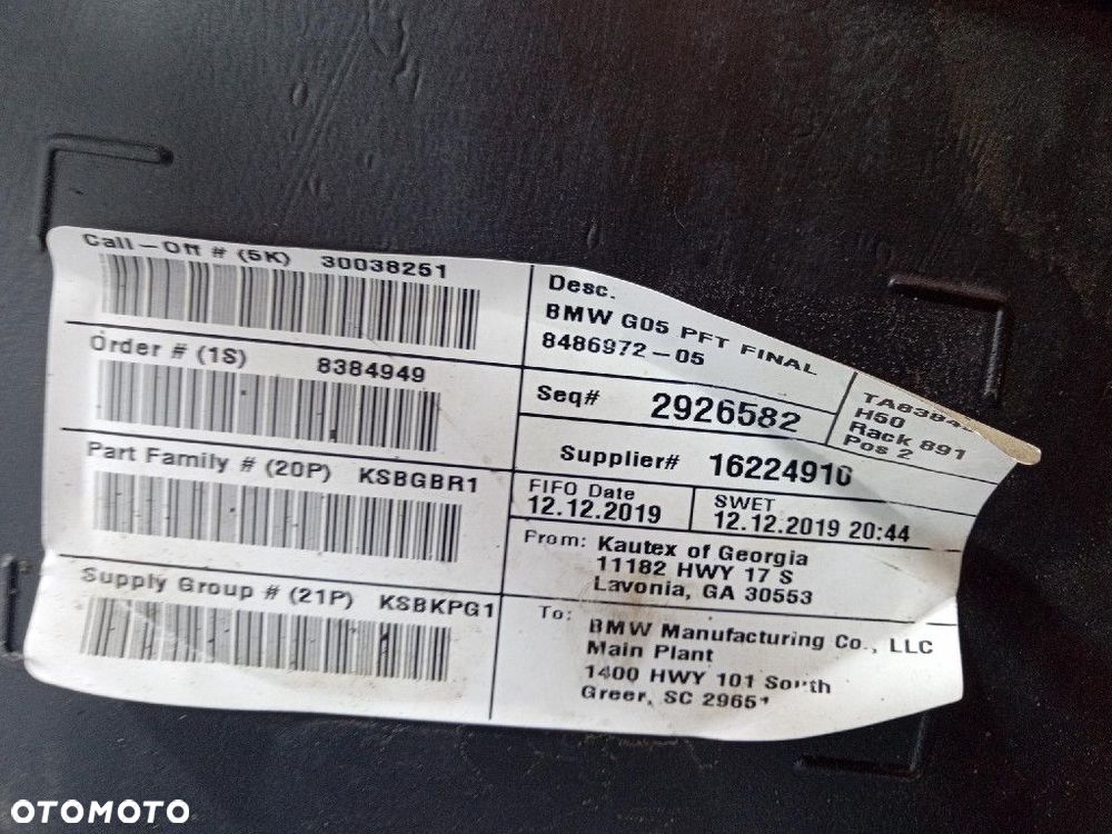 BMW X6 G06 4.4 V8 530KM ZBIORNIK PALIWA 16224910 - 5