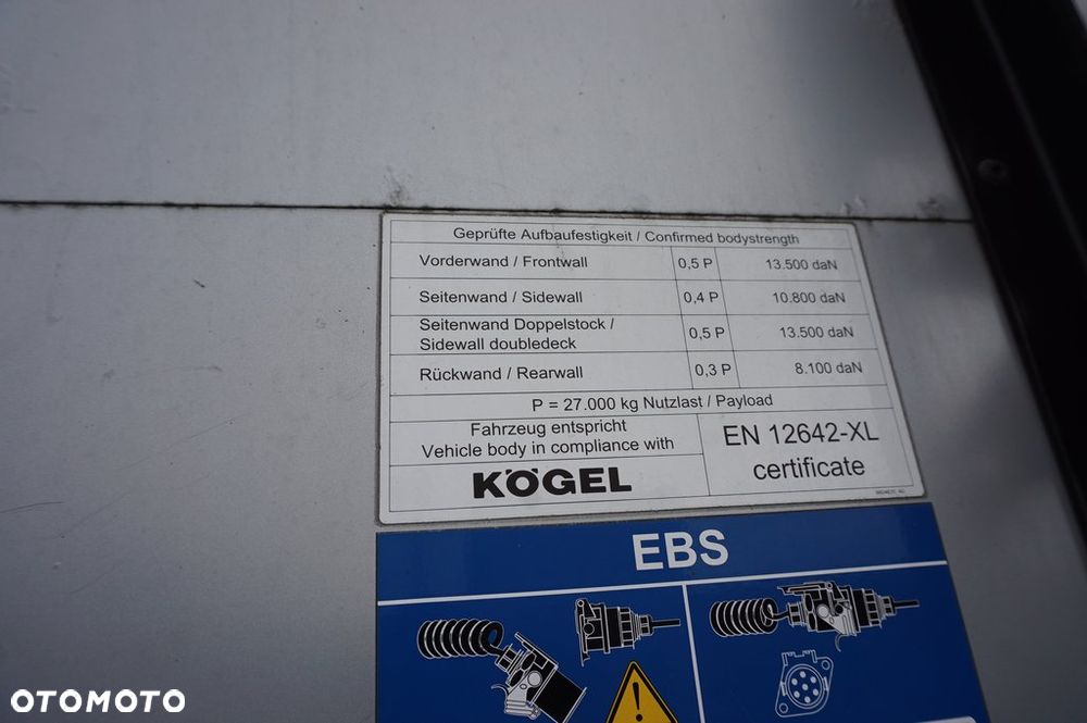 Kögel FIRANA OŚ PODNOSZONA SAF TARCZE * 2018 * - 14