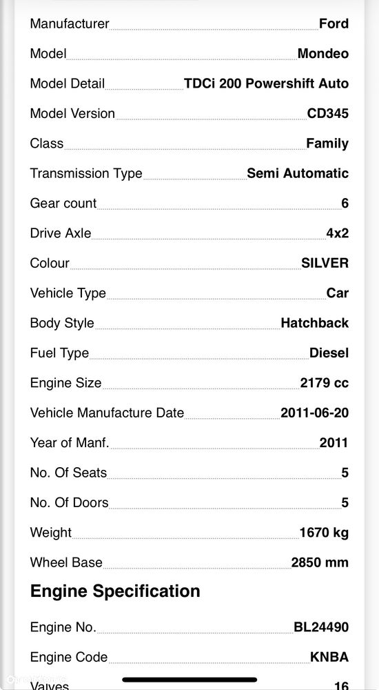 Skrzynia Biegów powershift FORD MONDEO MK4 2.2TDCI AG917000BA ag91 7000 ba - 8