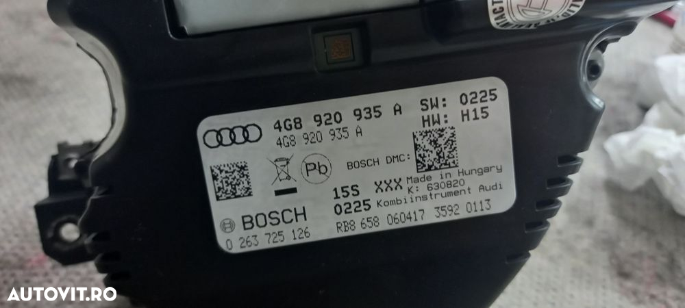 Ceasuri de bord  4G8920935A Audi A6 c7 cu fibra 2017 - 4