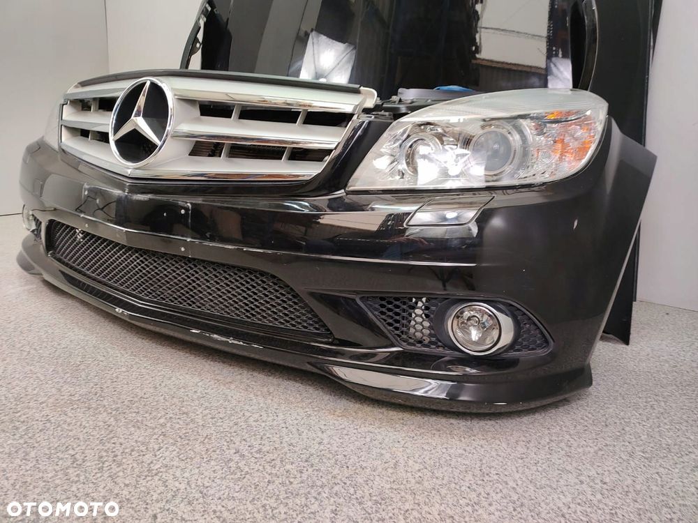 MERCEDES C W204 ZDERZAK AMG MASKA BŁOTNIK LAMPY BI XENON CHŁODNICE PAS - 5