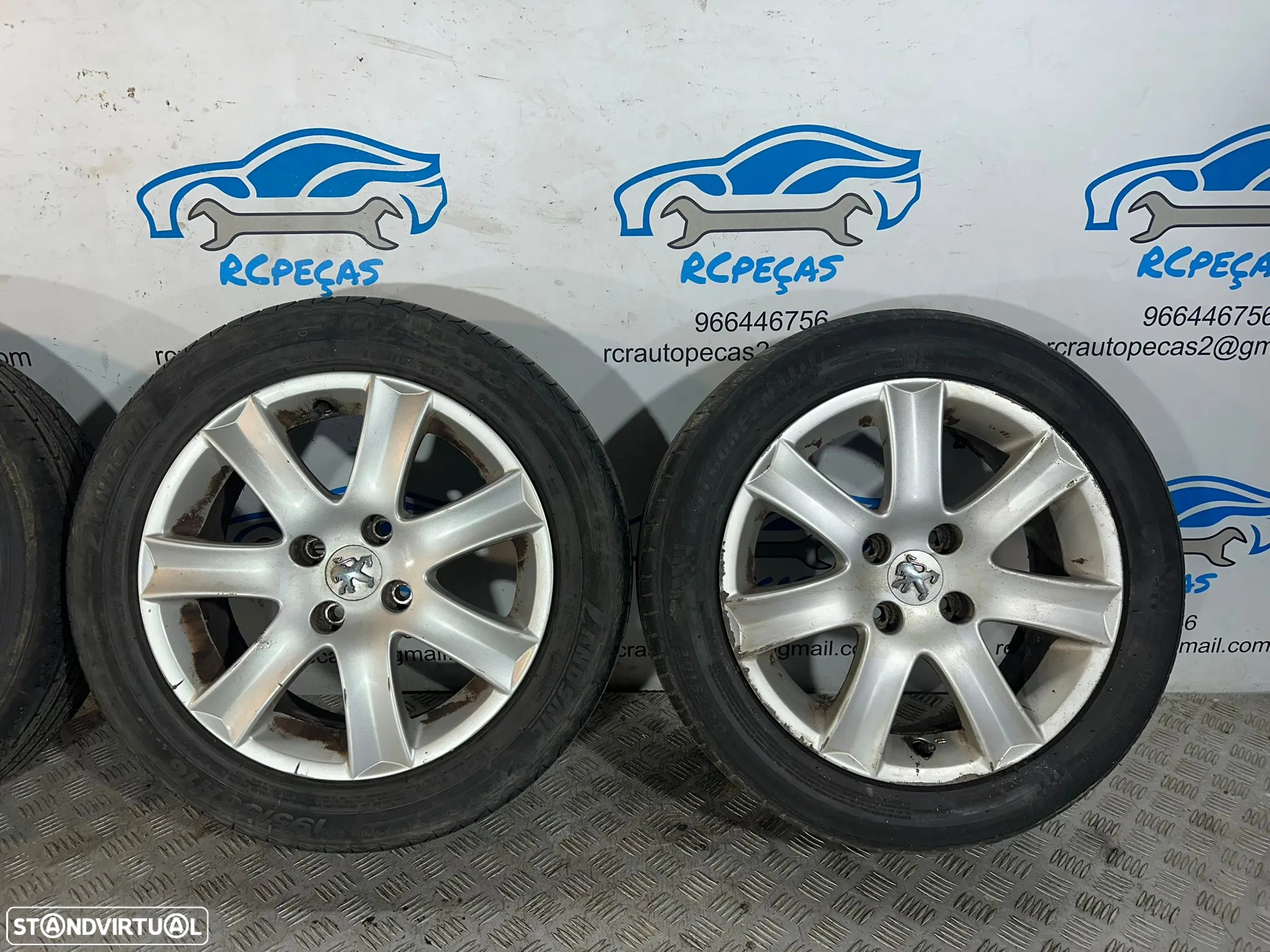 .Conjunto Jantes 16 Originais SPA Peugeot 207 4x108 6J ET23 1607105680 - 5