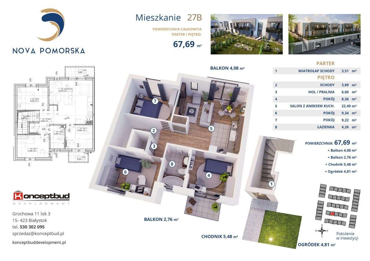 Nova Pomorska | mieszkanie 27B | 67.69 m2