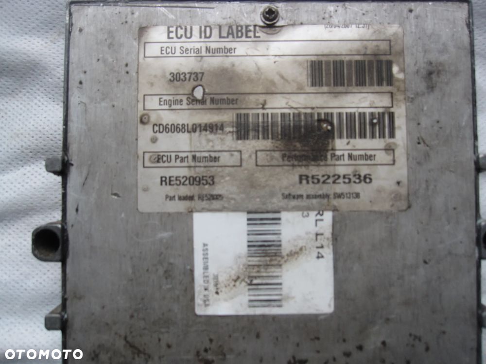 John Deere 6068 R522536 RE520953 Class Arion L14 komputer sterownik silnika - 2