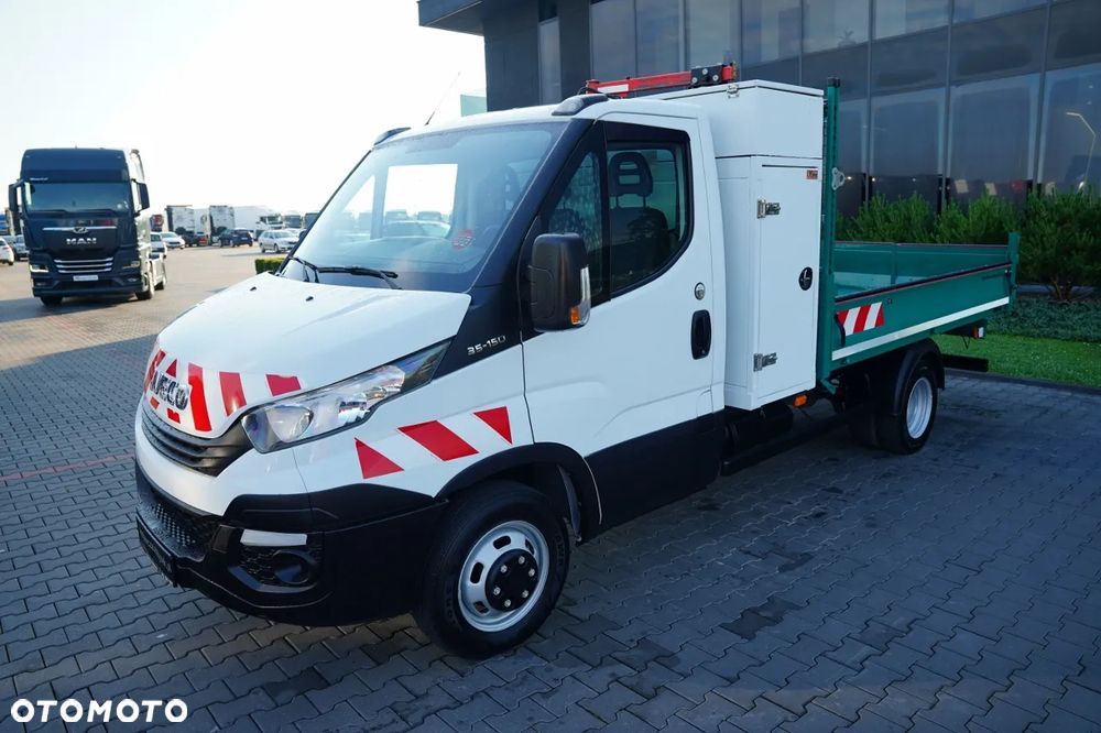 Iveco DAILY 35-150 / WYWROTKA TYLNOZSYPOWA STALOWA / WCIĄGARKA / BLIŹNIAK / MANUAL / SPROWADZONY / EURO 6 - 14
