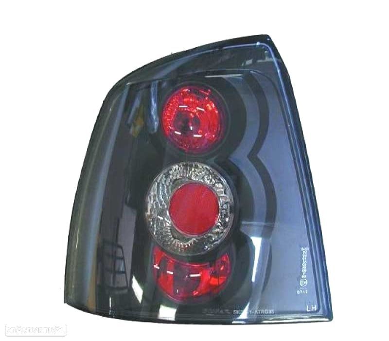 FAROLINS TRASEIROS OPEL ASTRA G 2P 4P 97-04 PRETO - 1