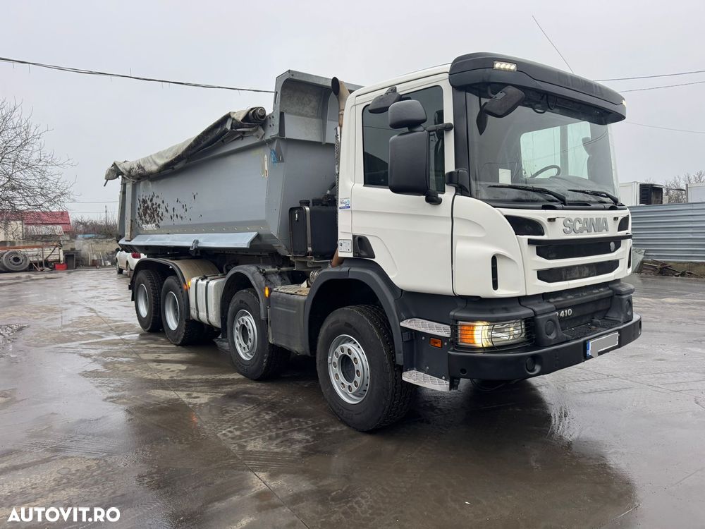 Scania P410 8x4 Basculanta Bena Posterioară Hardox Schmitz 18mc - 4