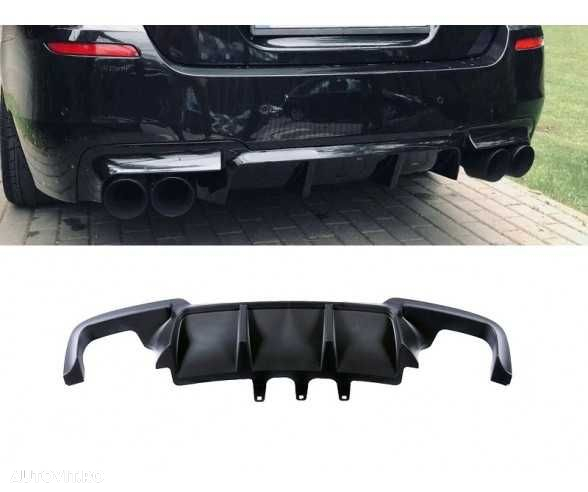 Difuzor M5 Competition Prelungire Bara Spate M BMW F10 F11, Negru Luci - 6