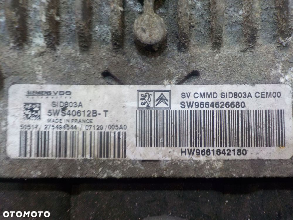 SCUDO II 2.0 M-JET 07r sterownik komputer silnika 9661642180 5WS40612B - 6