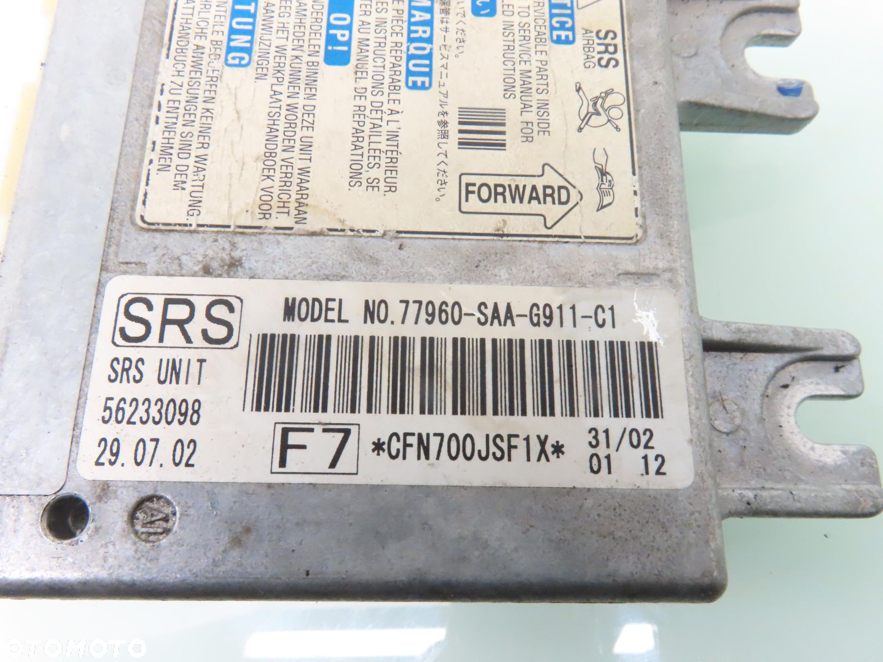 MODUŁ AIRBAG HONDA JAZZ II 77960SAAG911C1 - 5