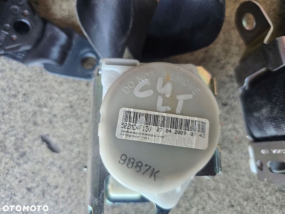 Pas bezpieczeństwa lewy prawy środek tył komplet Citroen C4 Grand Picasso - 2