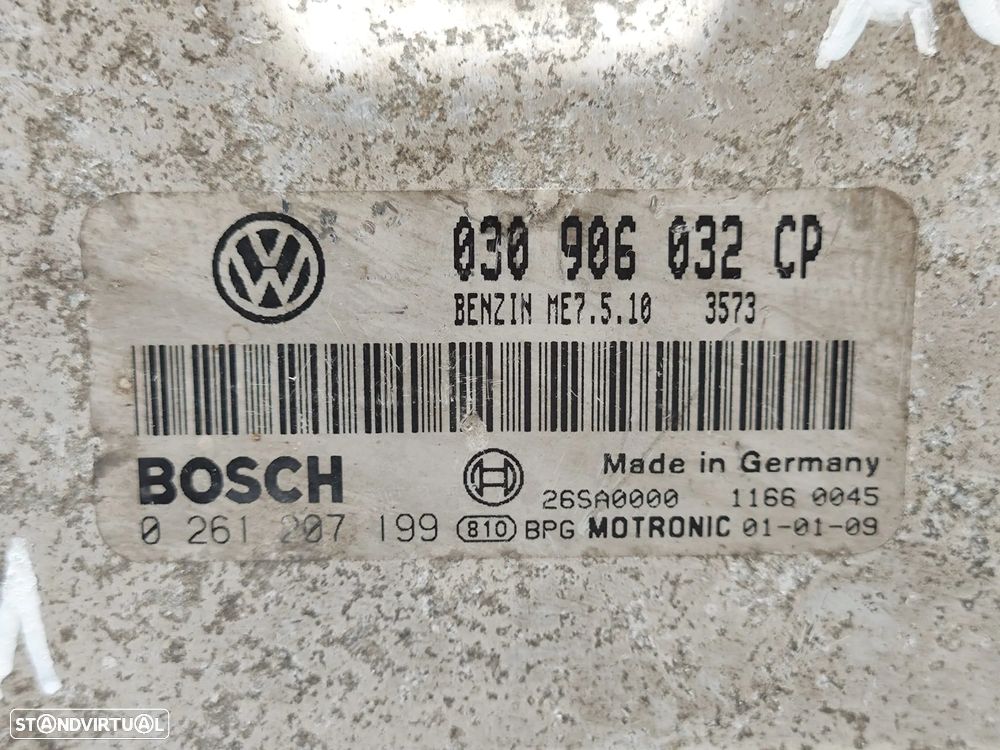 Centralina Motor Original Bosch VAG 1.0i 50cv AUC 0261207199 030906032CP - 6