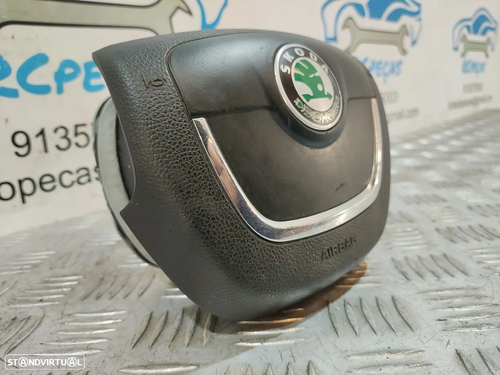 AIRBAG VOLANTE GUIADOR CONDUTOR SKODA SUPERB II 2 MK2 3T4 3T0880201B - 5