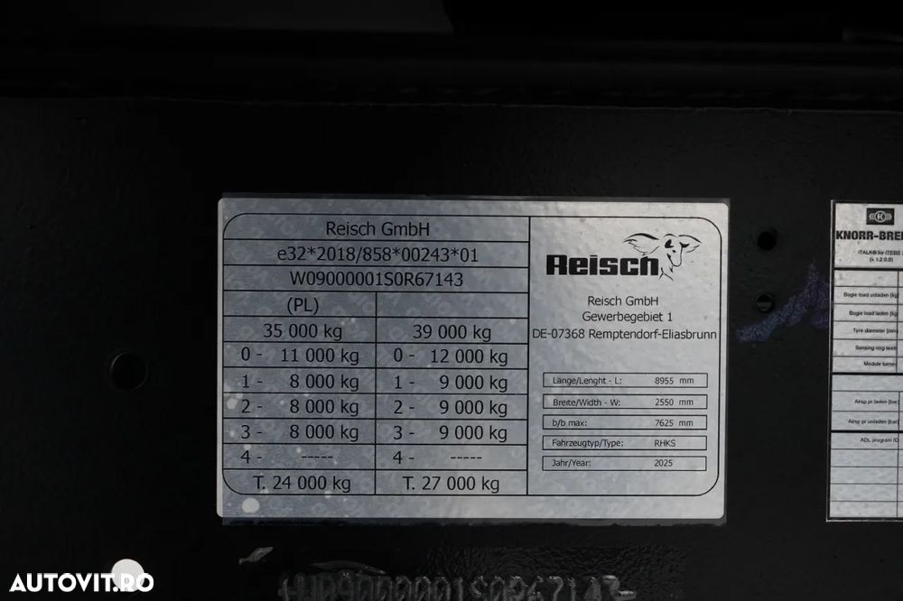 Wielton BASCULATOR 27 m3 / NOU-NOUȚ / 2025 / AXE RIDICATIVE / AXE SAF / NEUTILIZATE / - 20
