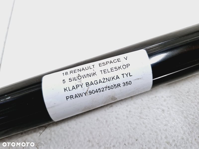 RENAULT ESPACE 5 V SIŁOWNIK TELESKOP KLAPY BAGAŻNIKA PRAWY TYŁ TYLNY 904527505R - 2