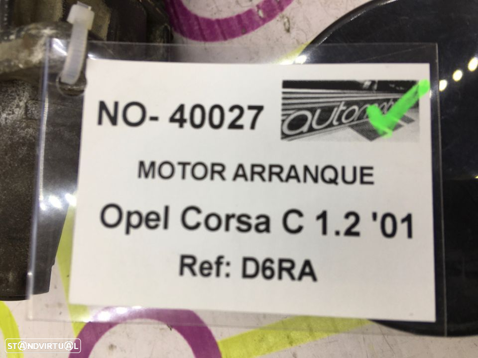 Motor Arranque Opel Corsa C 1.2i 60Cv de 2001 - Ref: D6RA - NO40027 - 3