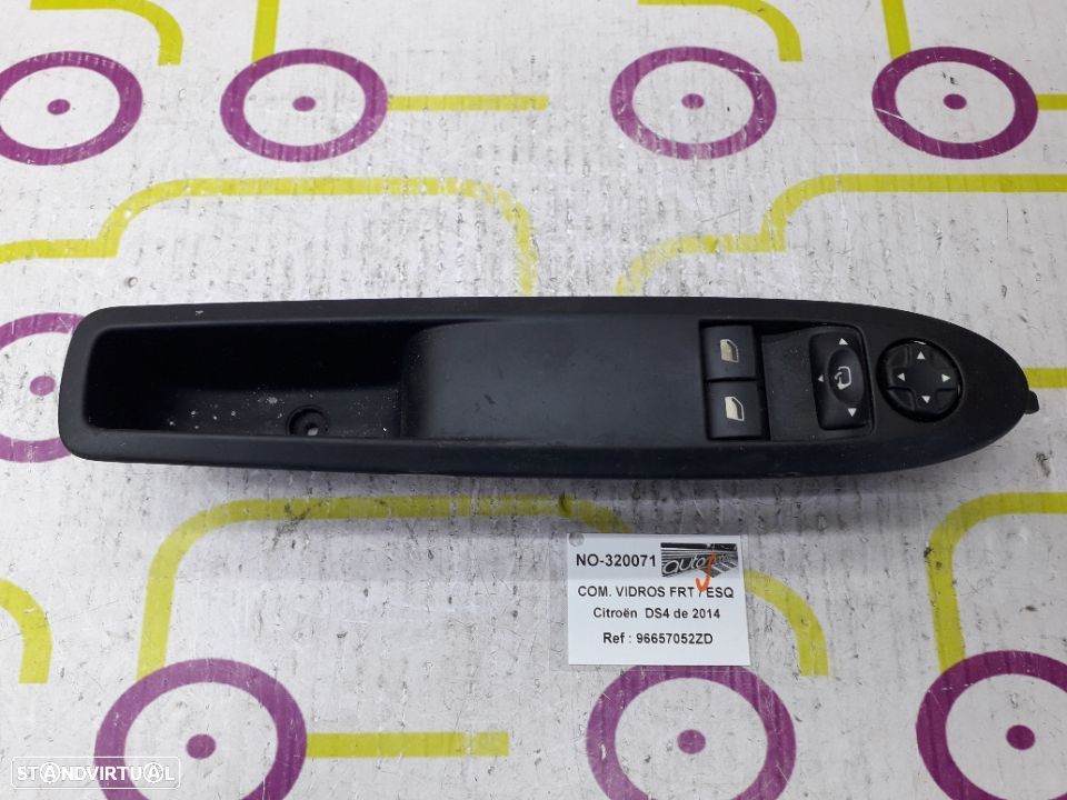 Comando de Vidros Frt / Esq Citroën DS4 de 2014 - Ref : 96657052ZD - NO320071 - 1