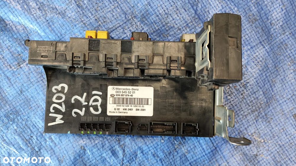 MODUŁ SAM KOMFORTU STEROWNIK SKRZYNKA BEZPIECZNIKÓW TYŁ A0035455201 MERCEDES W203 CLK W209 - 2
