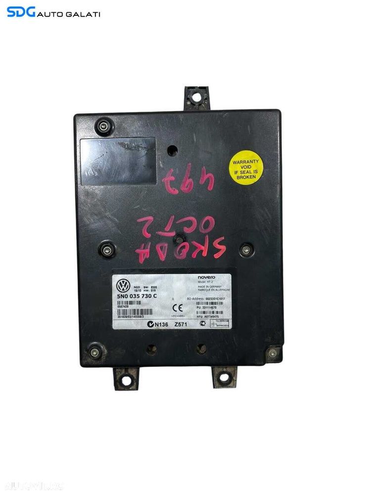 Unitate Modul Calculator Bluetooth Volkswagen Passat B6 2005 - 2010 Cod 5N0035730C [L6467] - 1