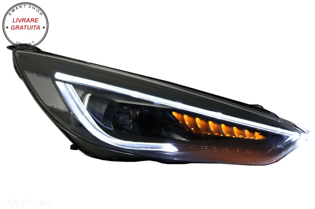 Faruri LED DRL Ford Focus III Mk3 Facelift (2015-2017) Bi-Xenon Design Semnalizare- livrare gratuita - 9