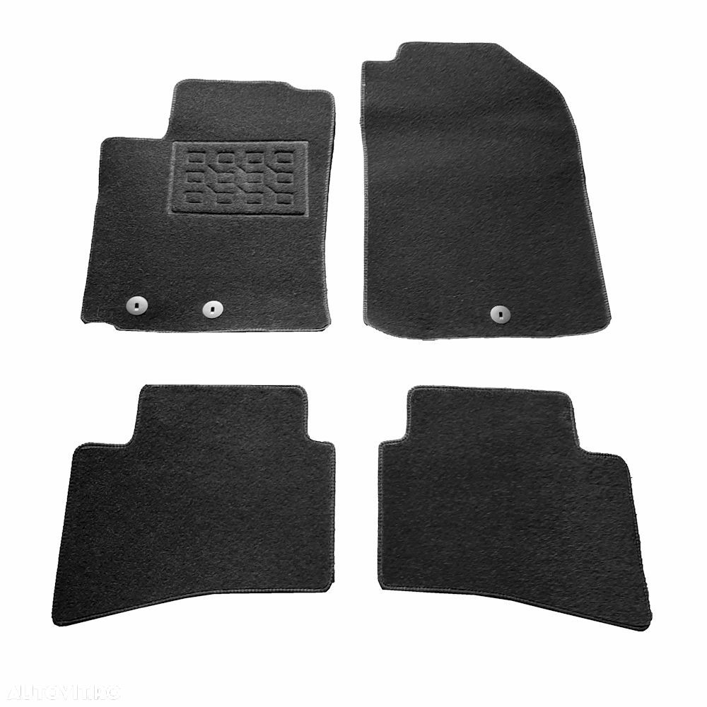 Covorase mocheta Kia Rio 2017-prezent, Stonic 2017-prezent, Negre, set de 4 Buc. - 1