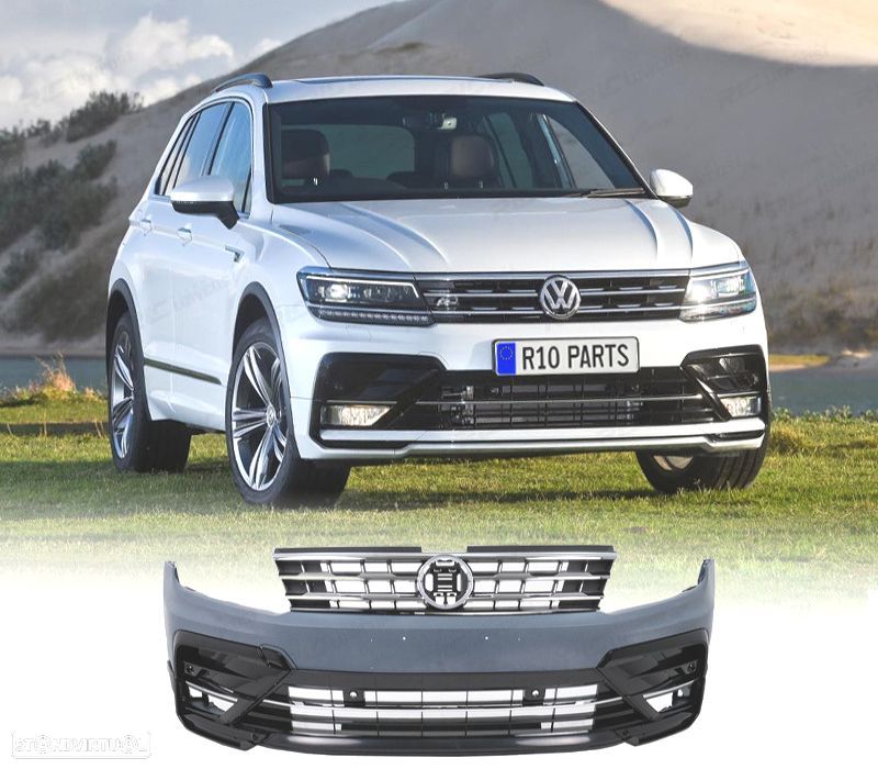 PARA-CHOQUES FRONTAL VOLKSWAGEN VW TIGUAN 17-20 LOOK R-LINE - 1