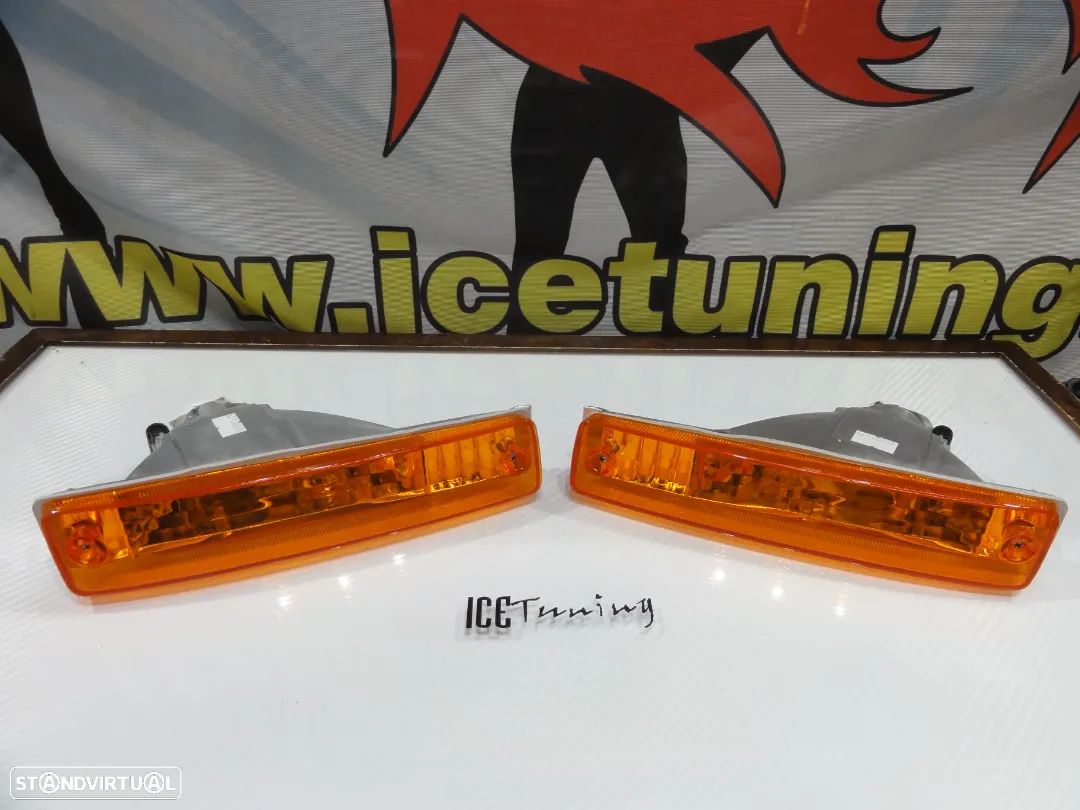 Farolins / farois / Pisca frontal Honda Civic 90-91, Honda CRX 90-91 fundo Laranja EURO look - 1