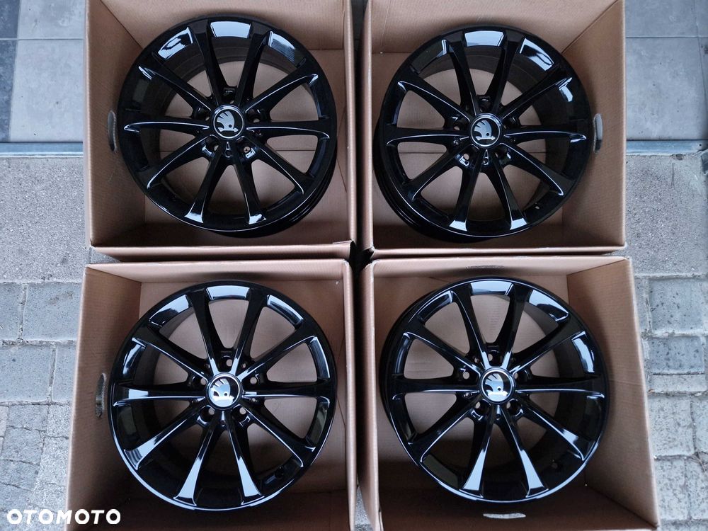 Alufelgi 17 5x112 Skoda Octavia Kodiaq Superb Yeti Karoq Czarne ! 626# - 7