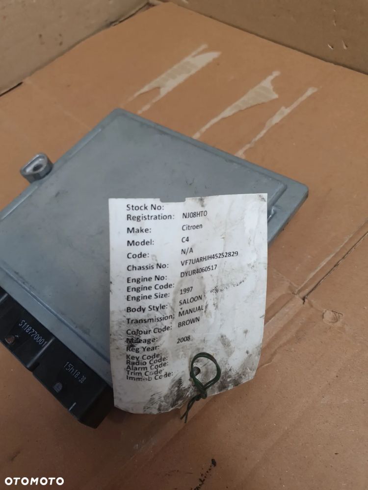 } KOMPUTER ECU PEUGEOT 5WS40615C-T 9665100380 9661642180 - 4