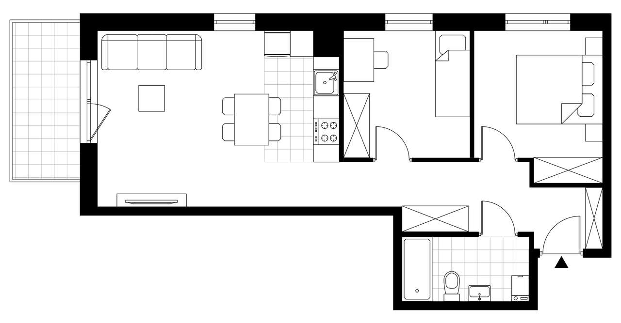 3-pokojowe mieszkanie 56m2 + balkon - Pełny obrazek: 4/19