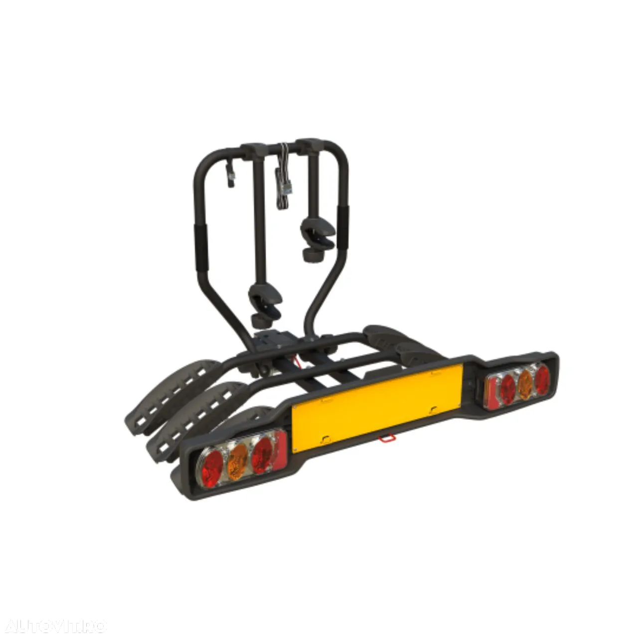Suport 3 biciclete Peruzzo Siena 668/3N cu prindere pe carligul de remorcare, Negru,, Nou_emitem Factura & Garantie, Pret Importator - 4