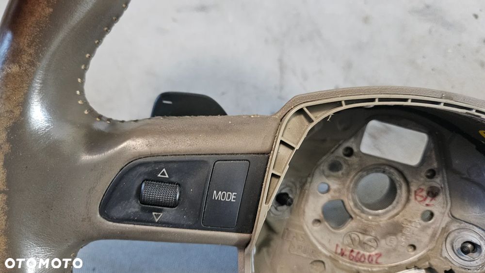 Kierownica skóra skórzana multifunkcja łopatki Audi A6 C6 2004-2008r 4F0419091AQ - 4