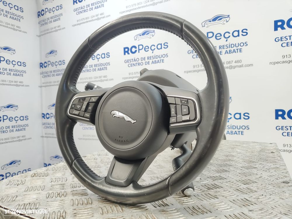 Volante Pele Patilhas Comandos Multifunções Jaguar XE X760 R Sport 2015 - 2024 - 3