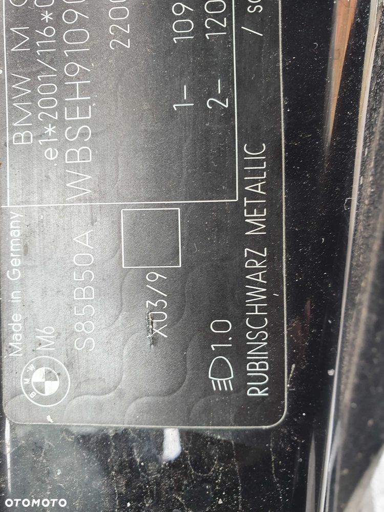 Drzwi Prawe Przód bmw m6 e63 e64 Rubinschwarz metallic - 3