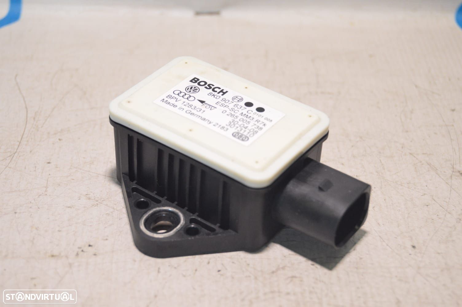 SENSOR SENSORES VELOCIDADE ESP AUDI A5 8T3 8TA 8T0 8K0907637C 8K0907637 0265005738 BOSCH S5 RS5 S4 A4 B8 Q5 8RB - 1