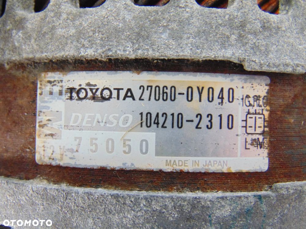 Alternator 27060-0Y040 104210-2310 Toyota Yaris 2 II Auris I 1.3 1.33 benzyna 05-11r - 2