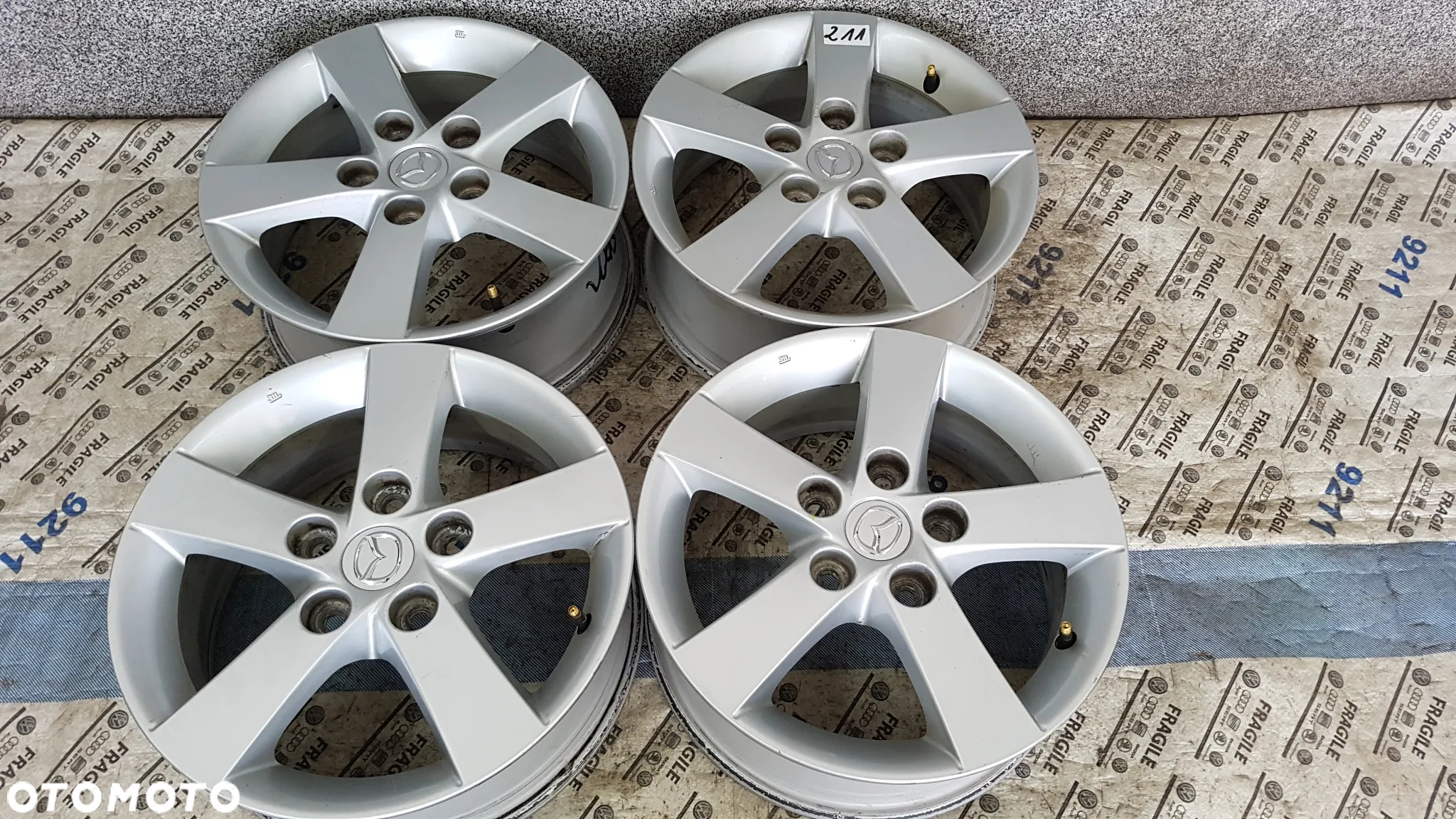 FELGI ALUMINIOWE 5X114,3 6JX15 ET52,5 MAZDA 3 5 6 KIA CEED RIO - 2