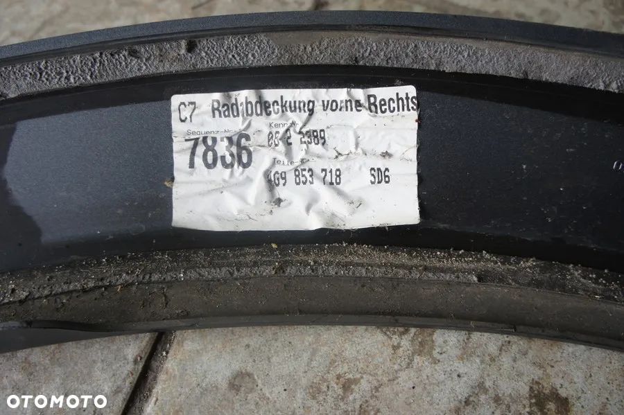 NR 84 Listwa błotnika Audi A6 4G0 Allroad prawy przód 4G9853718 - 5