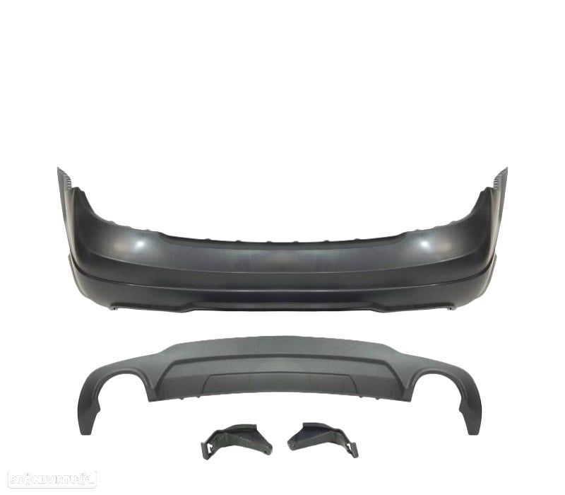 PÁRA-CHOQUES TRASEIRO MERCEDES CLASSE C W204 12-15 LOOK AMG DUPLO ESCAPE - 2