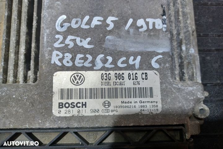 Calculator motor ECU 03G906016CB 0281011900 - 1.9 TDI 03G906016CB 028 - 3