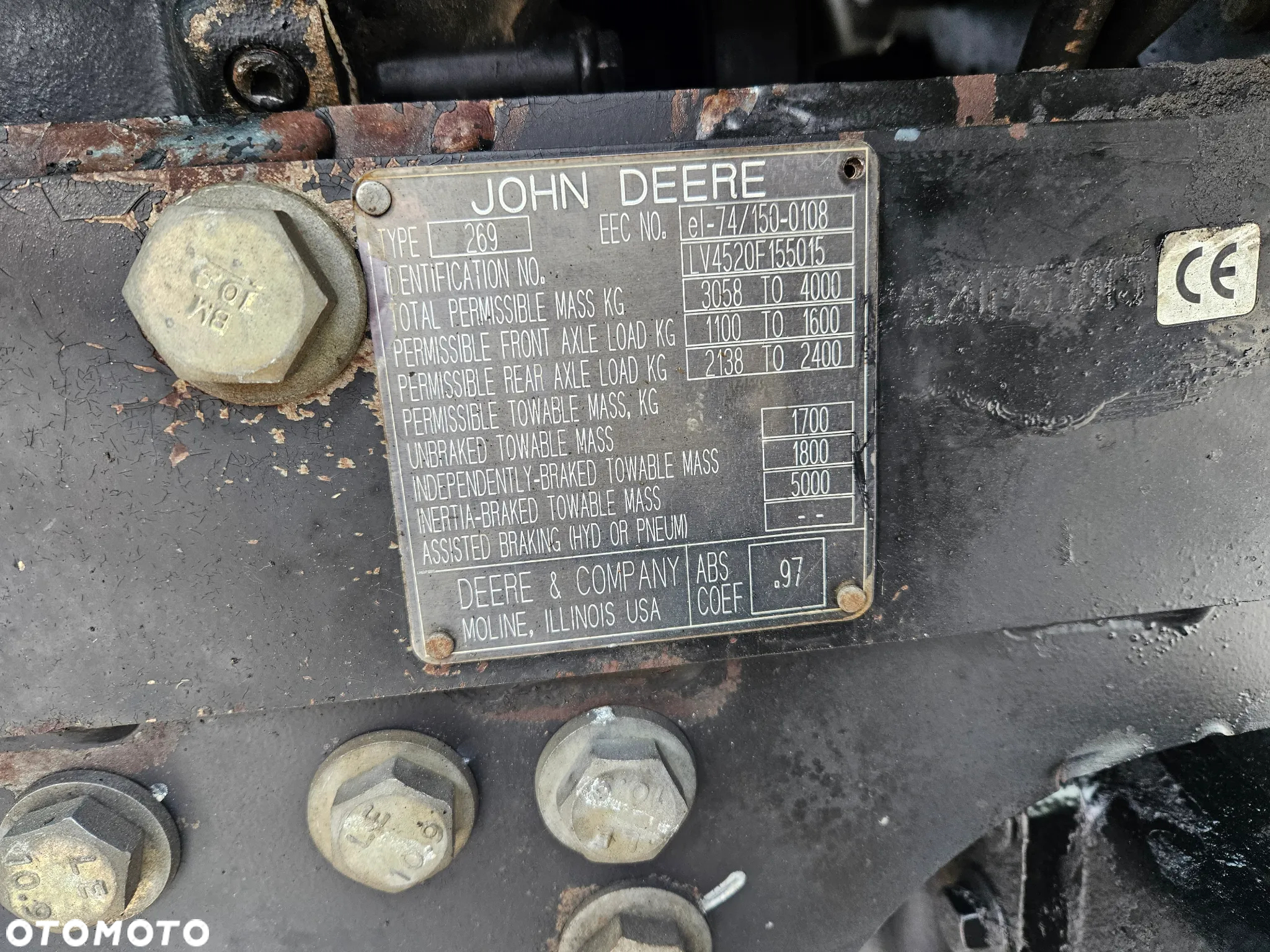 John Deere 4520 / SPROWADZONY Z FRANCJI / 3 710 MTH / PRZEDNI TUR - 14
