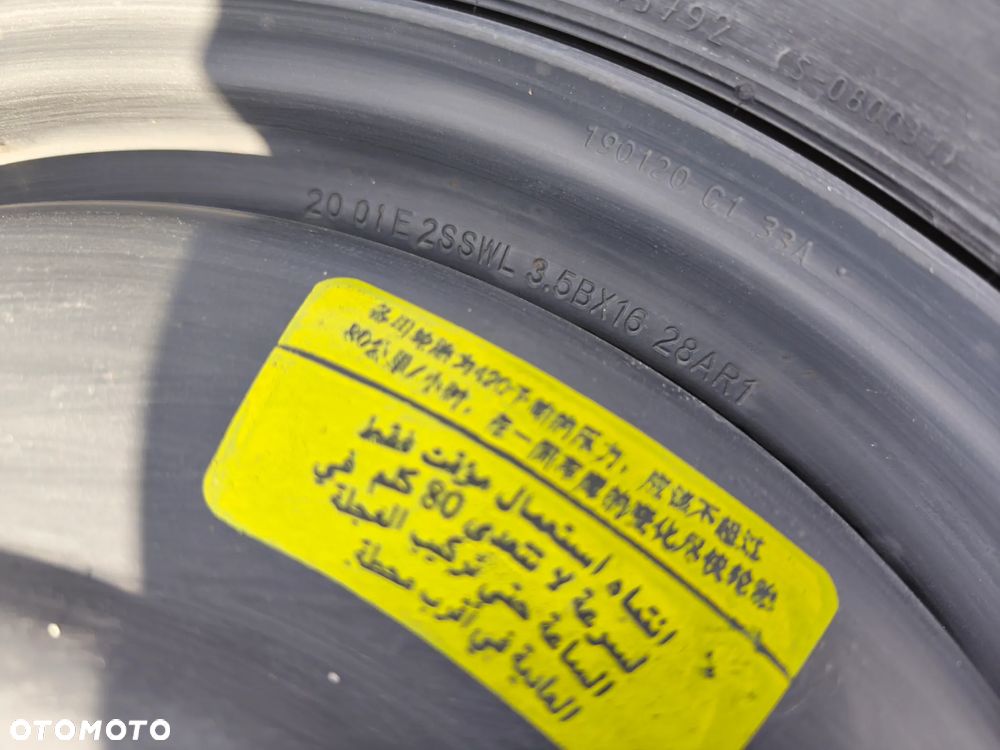 KOŁO DOJAZDOWE ZAPASOWE 125/85R16  5X108 16 CALI PEUGEOT CITREON OPEL TOYOTA - 4