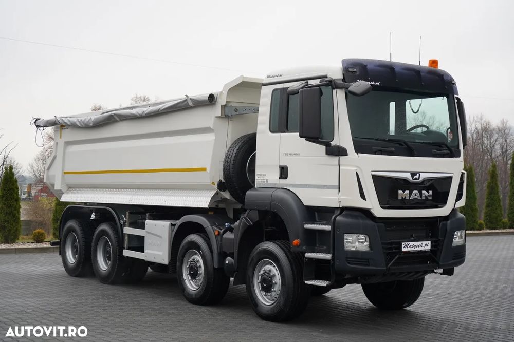 MAN TGS 41.460 / 8X6 / BASCULATOR SPATE / MANUAL / KH-KIPPER / NAVI / ANVELOPE 100% - 12