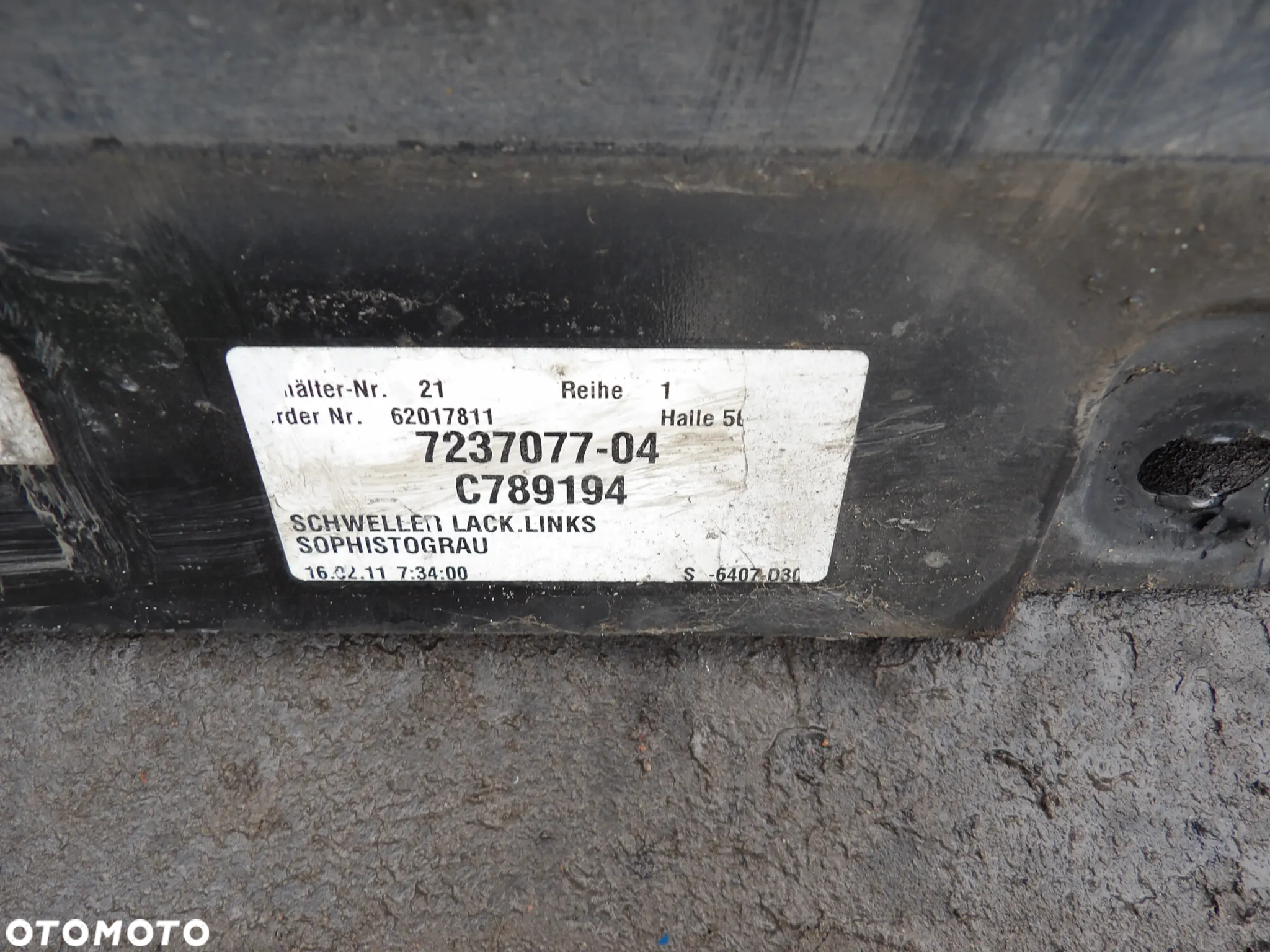 BMW - F10,F11 - LISTWA PROGOWA - PRAWA/LEWA - CENA ZA 1 SZT - 7237078  7237077 - 3